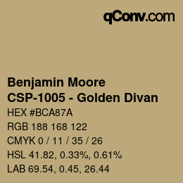 Code couleur: Benjamin Moore - CSP-1005 - Golden Divan | qconv.com