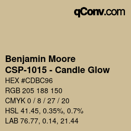 Color code: Benjamin Moore - CSP-1015 - Candle Glow | qconv.com