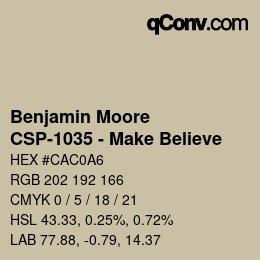 Color code: Benjamin Moore - CSP-1035 - Make Believe | qconv.com