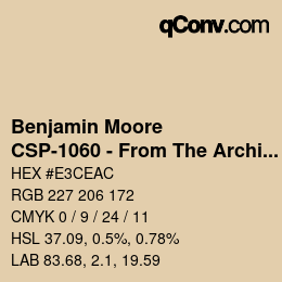 Código de color: Benjamin Moore - CSP-1060 - From The Archives | qconv.com