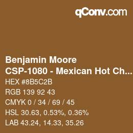 Farbcode: Benjamin Moore - CSP-1080 - Mexican Hot Chocolate | qconv.com
