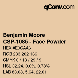 Color code: Benjamin Moore - CSP-1085 - Face Powder | qconv.com