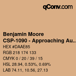 Code couleur: Benjamin Moore - CSP-1090 - Approaching Autumn | qconv.com