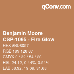 Código de color: Benjamin Moore - CSP-1095 - Fire Glow | qconv.com