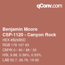 Code couleur: Benjamin Moore - CSP-1120 - Canyon Rock | qconv.com
