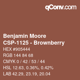Color code: Benjamin Moore - CSP-1125 - Brownberry | qconv.com