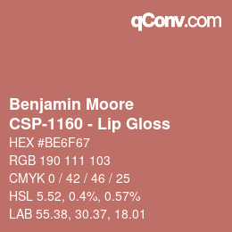 カラーコード: Benjamin Moore - CSP-1160 - Lip Gloss | qconv.com