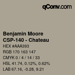 Code couleur: Benjamin Moore - CSP-140 - Chateau | qconv.com