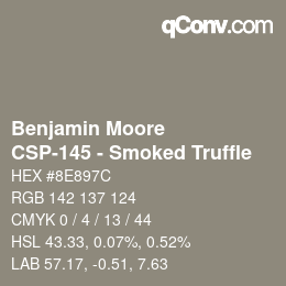 Código de color: Benjamin Moore - CSP-145 - Smoked Truffle | qconv.com