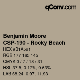 Color code: Benjamin Moore - CSP-190 - Rocky Beach | qconv.com