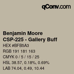 Código de color: Benjamin Moore - CSP-225 - Gallery Buff | qconv.com