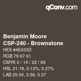 Color code: Benjamin Moore - CSP-240 - Brownstone | qconv.com