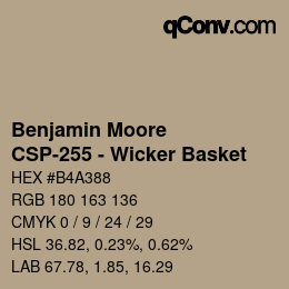 Farbcode: Benjamin Moore - CSP-255 - Wicker Basket | qconv.com