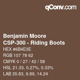 Color code: Benjamin Moore - CSP-300 - Riding Boots | qconv.com