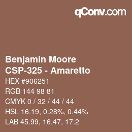 Code couleur: Benjamin Moore - CSP-325 - Amaretto | qconv.com