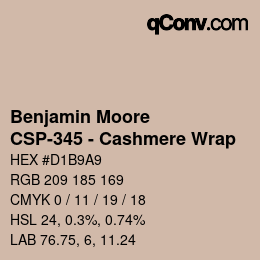 Color code: Benjamin Moore - CSP-345 - Cashmere Wrap | qconv.com