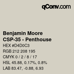 Color code: Benjamin Moore - CSP-35 - Penthouse | qconv.com