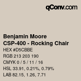 Color code: Benjamin Moore - CSP-400 - Rocking Chair | qconv.com