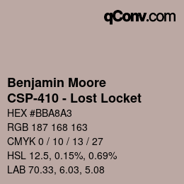 Código de color: Benjamin Moore - CSP-410 - Lost Locket | qconv.com