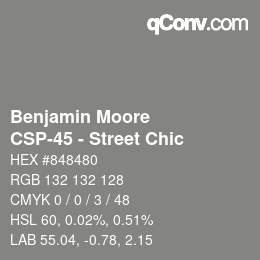 Color code: Benjamin Moore - CSP-45 - Street Chic | qconv.com