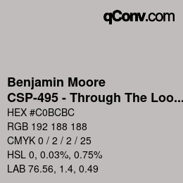 Farbcode: Benjamin Moore - CSP-495 - Through The Looking Glass | qconv.com