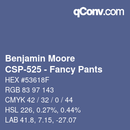 Código de color: Benjamin Moore - CSP-525 - Fancy Pants | qconv.com