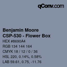 Color code: Benjamin Moore - CSP-530 - Flower Box | qconv.com