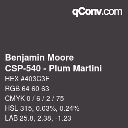Farbcode: Benjamin Moore - CSP-540 - Plum Martini | qconv.com