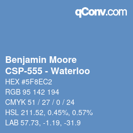 カラーコード: Benjamin Moore - CSP-555 - Waterloo | qconv.com
