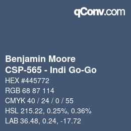 Farbcode: Benjamin Moore - CSP-565 - Indi Go-Go | qconv.com