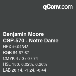 Color code: Benjamin Moore - CSP-570 - Notre Dame | qconv.com