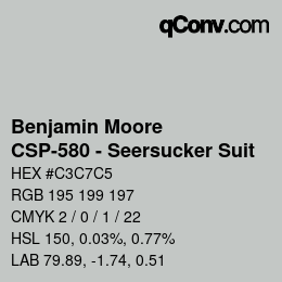Code couleur: Benjamin Moore - CSP-580 - Seersucker Suit | qconv.com
