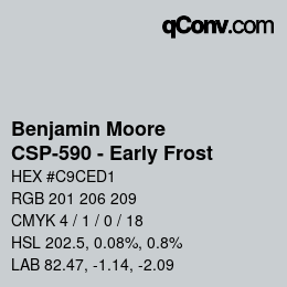 Código de color: Benjamin Moore - CSP-590 - Early Frost | qconv.com