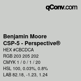 Code couleur: Benjamin Moore - CSP-5 - Perspective® | qconv.com