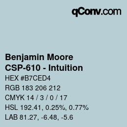 Farbcode: Benjamin Moore - CSP-610 - Intuition | qconv.com