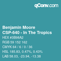 Code couleur: Benjamin Moore - CSP-640 - In The Tropics | qconv.com