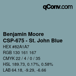 Color code: Benjamin Moore - CSP-675 - St. John Blue | qconv.com