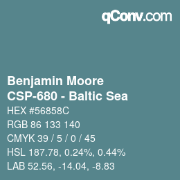 Color code: Benjamin Moore - CSP-680 - Baltic Sea | qconv.com
