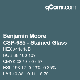 Color code: Benjamin Moore - CSP-685 - Stained Glass | qconv.com