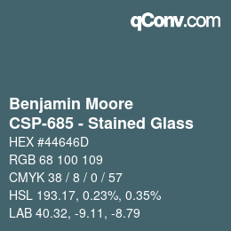 Code couleur: Benjamin Moore - CSP-685 - Stained Glass | qconv.com
