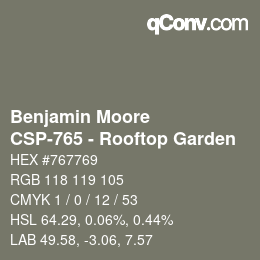 Código de color: Benjamin Moore - CSP-765 - Rooftop Garden | qconv.com