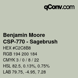 Code couleur: Benjamin Moore - CSP-770 - Sagebrush | qconv.com