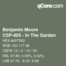 Código de color: Benjamin Moore - CSP-805 - In The Garden | qconv.com