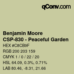 Code couleur: Benjamin Moore - CSP-830 - Peaceful Garden | qconv.com