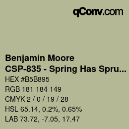 Código de color: Benjamin Moore - CSP-835 - Spring Has Sprung | qconv.com