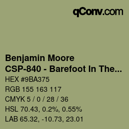 Code couleur: Benjamin Moore - CSP-840 - Barefoot In The Grass | qconv.com