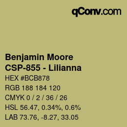 Código de color: Benjamin Moore - CSP-855 - Lilianna | qconv.com