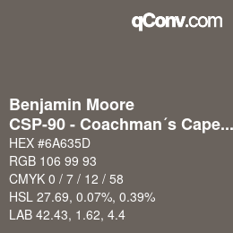 Color code: Benjamin Moore - CSP-90 - Coachman´s Cape® | qconv.com