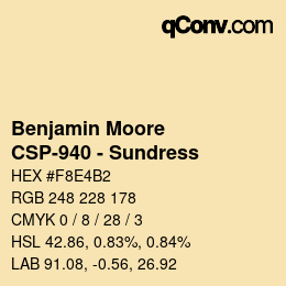 Farbcode: Benjamin Moore - CSP-940 - Sundress | qconv.com