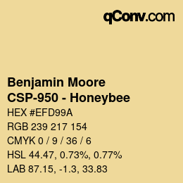 Farbcode: Benjamin Moore - CSP-950 - Honeybee | qconv.com